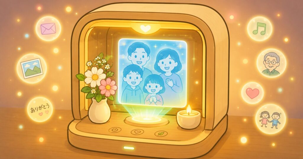 金色に輝くデジタル仏壇