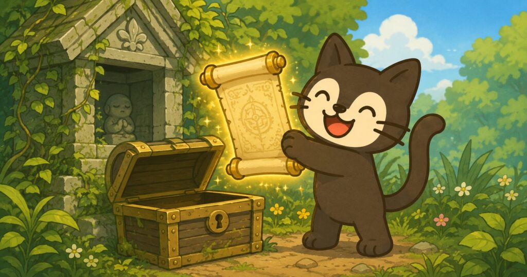巻物を持つ、みうら