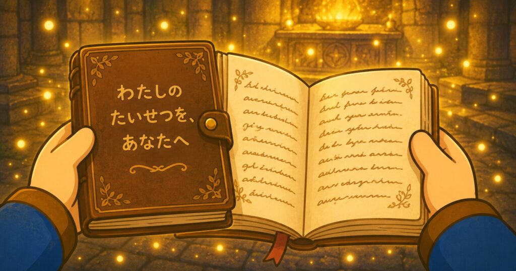 手帳を開いた