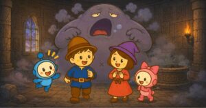 背後に魔物が…